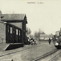 Beauvois en cambresis 59 la gare cpa