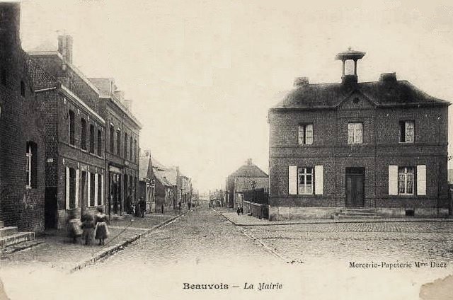 Beauvois en cambresis 59 la mairie cpa