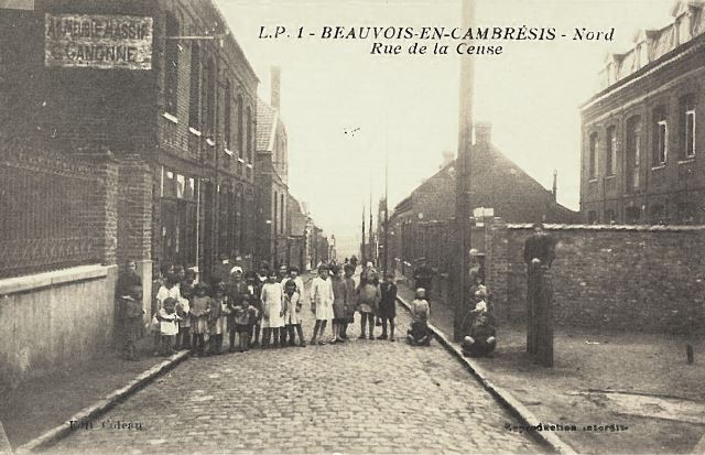 Beauvois en cambresis 59 la rue de la cense cpa