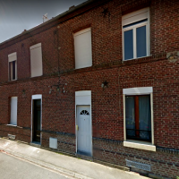 Beauvois en cambresis 59 la rue victor hugo et les maisons ouvrieres