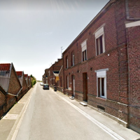 Beauvois en cambresis 59 la rue victor hugo et les maisons ouvrieres