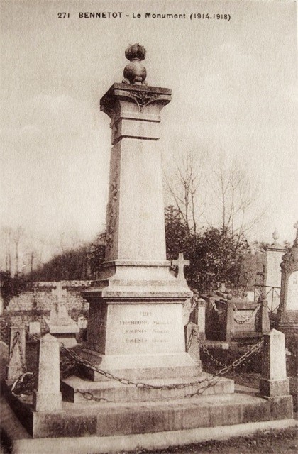 Bennetot seine maritime monument aux morts cpa