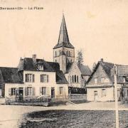 Bermonville seine maritime la place de l eglise cpa