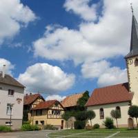 Berstett 67 gimbrett la mairie et l eglise