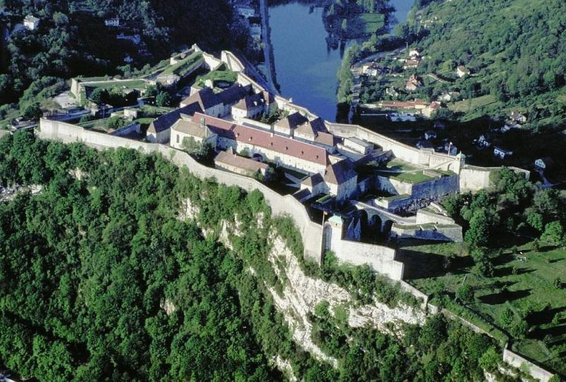 Besançon (Doubs) La citadelle, vue aérienne