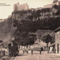 La gare et la citadelle CPA