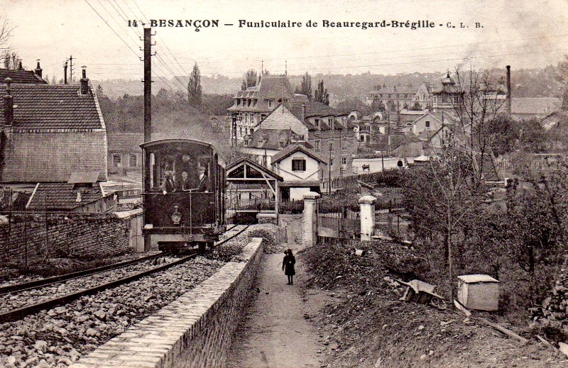 Besançon (Doubs) Le funiculaire Beauregard-Bregille CPA