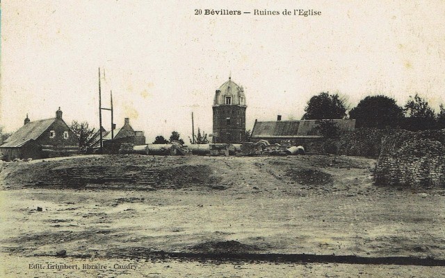 Bevillers 59 l eglise en ruines cpa