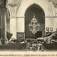 L'église Saint Pierre et Saint Paul, passage du cyclone CPA