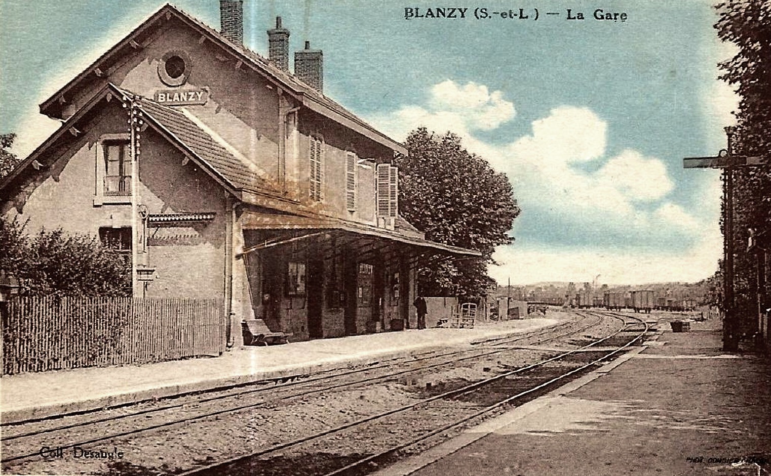 Blanzy (Saône-et-Loire) La Gare CPA