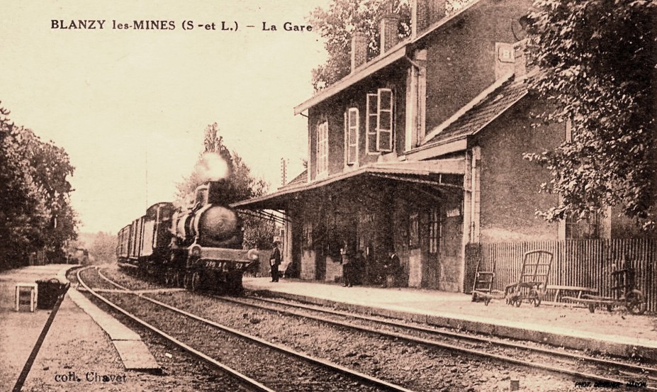 Blanzy (Saône-et-Loire) La Gare CPA