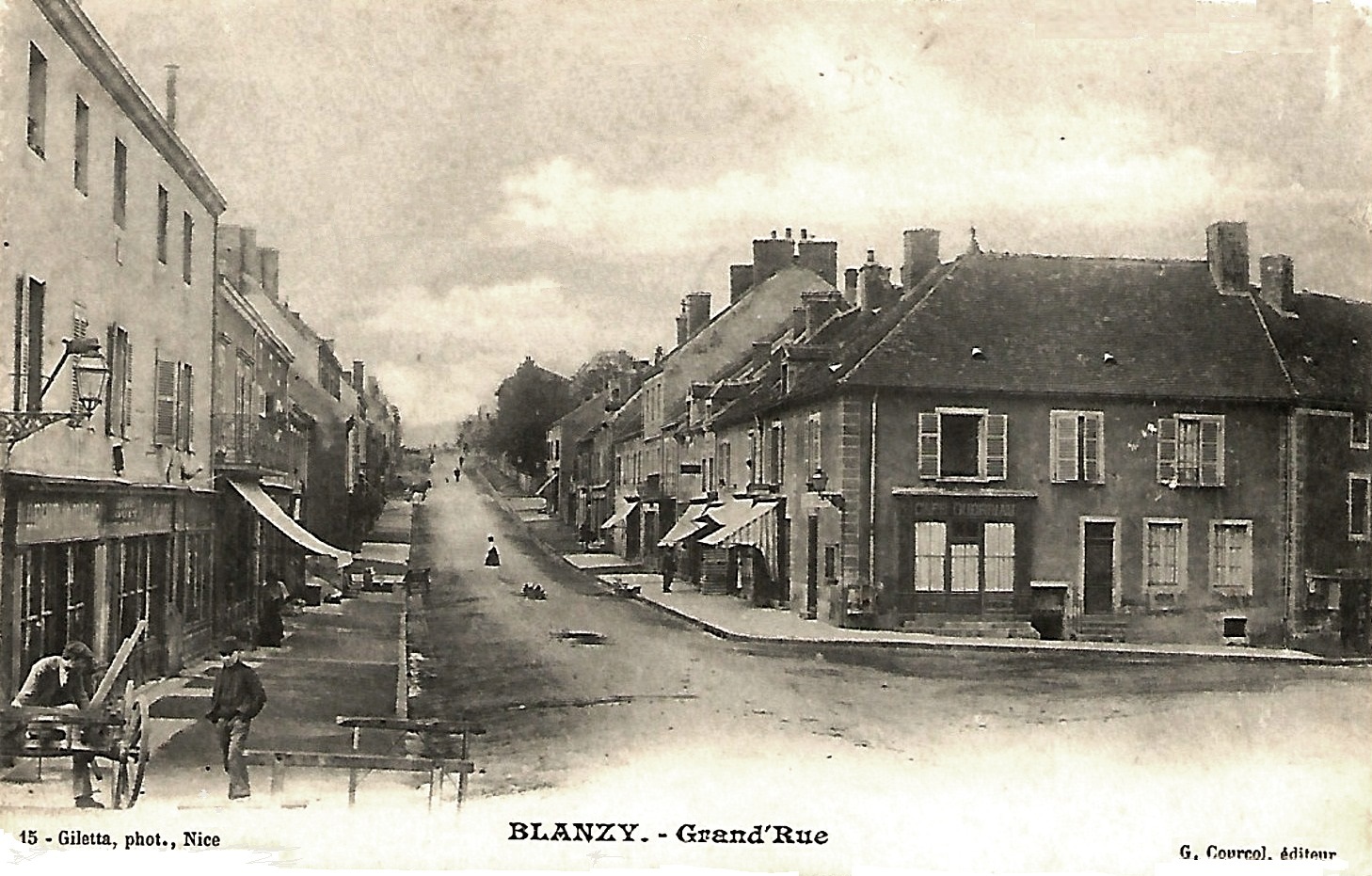 Blanzy (Saône-et-Loire) La Grande rue CPA