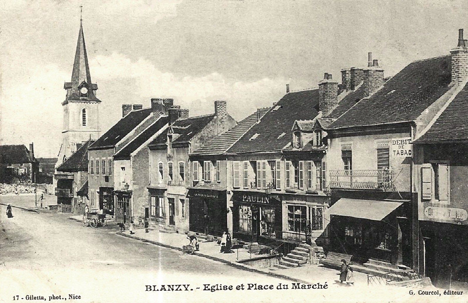 Blanzy (Saône-et-Loire) La route de l'église CPA