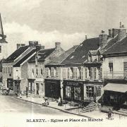 Blanzy (Saône-et-Loire) La route de l'église CPA