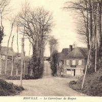 Bosville seine maritime carrefour de hoque cpa