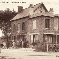 Bosville seine maritime hotel gare saint vaast bosville cpa
