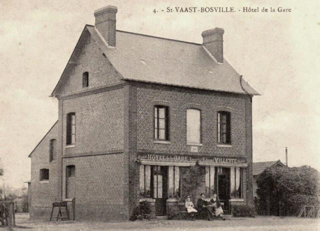 Bosville seine maritime hotel gare saint vaast bosville cpa