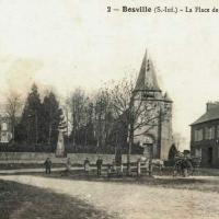 Bosville seine maritime place de l eglise cpa