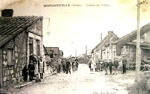 Bouconville-Vauclair (Aisne) CPA centre-ville