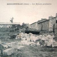 Bouconville-Vauclair (Aisne) CPA maisons provisoires