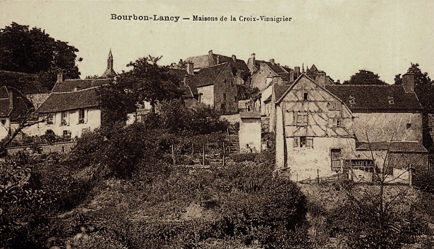 Bourbon-Lancy (Saône-et-Loire) La Croix Vinaigrier CPA