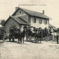 Bourbon-Lancy (Saône-et-Loire) La Gare CPA