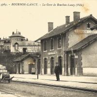 Bourbon-Lancy (Saône-et-Loire) La Gare CPA