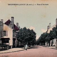 Bourbon-Lancy (Saône-et-Loire) La rue d'Autun CPA