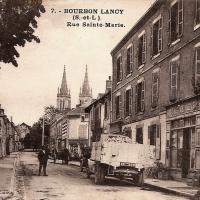 Bourbon-Lancy (Saône-et-Loire) La rue Sainte Marie CPA