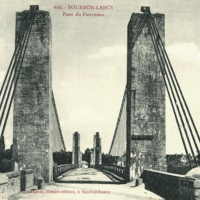 Bourbon-Lancy (Saône-et-Loire) Le Fourneau, pont CPA