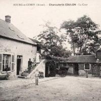 Bourg-et-Comin (Aisne) CPA Charcuterie Coulon la cour