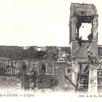 Bourg-et-Comin (Aisne) CPA Eglise Saint Martin