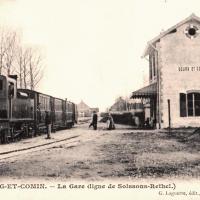 Bourg-et-Comin (Aisne) CPA Gare