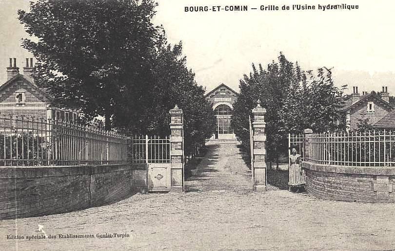 Bourg-et-Comin (Aisne) CPA L'usine hydraulique entrée