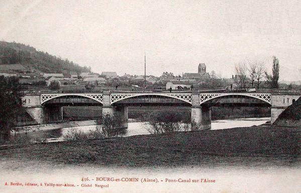 Bourg-et-Comin (Aisne) CPA Pont canal sur l'Aisne
