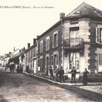 Bourg-et-Comin (Aisne) CPA Route de Soissons