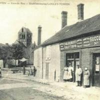 Bourg-et-Comin (Aisne) CPA Grande rue et Goulet Turpin