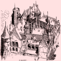 Le Palais Jacques Coeur, gravure 1890