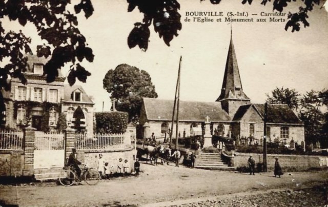 Bourville seine maritime eglise saint martin cpa