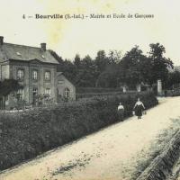 Bourville seine maritime mairie ecole cpa