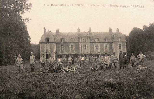 Bourville seine maritime tonneville le chateau hospice cpa