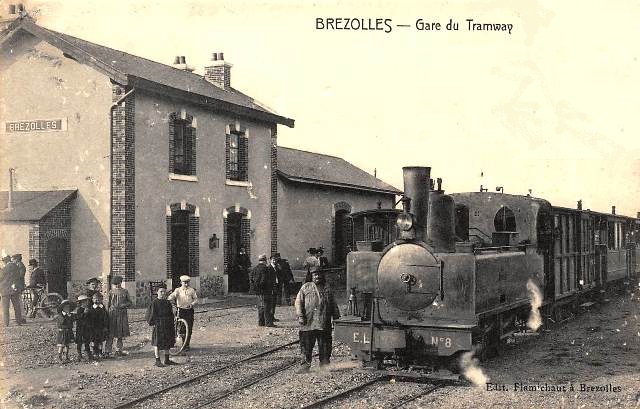 Brézolles (28) La gare du tramway CPA