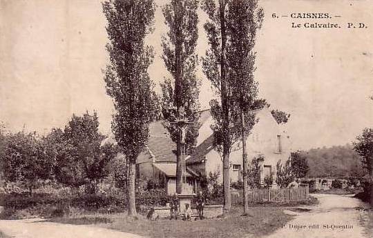 Caisnes oise cpa calvaire