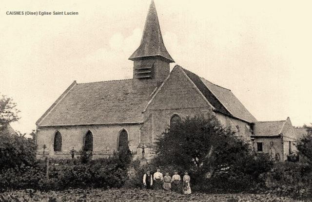 Caisnes oise cpa eglise saint lucien