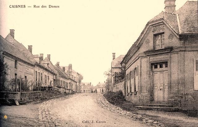 Caisnes oise cpa rue des dames