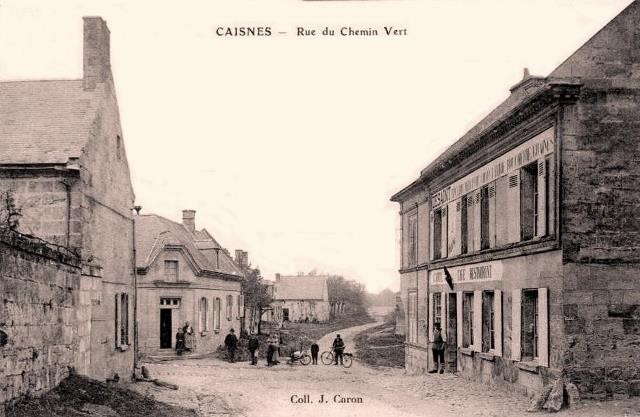 Caisnes oise cpa rue du chemin vert