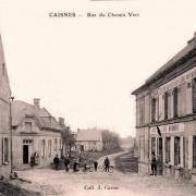 Caisnes oise cpa rue du chemin vert