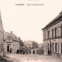 Caisnes oise cpa rue du chemin vert
