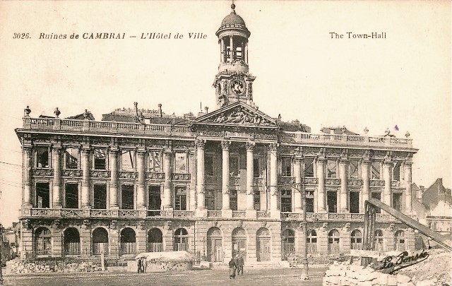 Cambrai 59 l hotel de ville en ruines 1914 1918 cpa