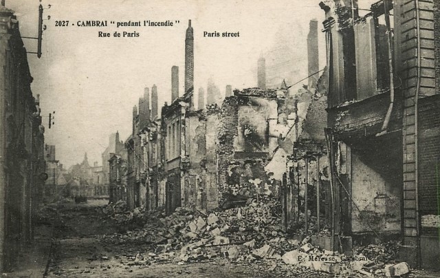 Cambrai 59 la rue de paris 1914 1918 cpa